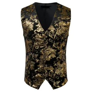 Paisley Pattern Polyester Men Vest