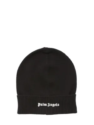 Palm Angels   Logo printed cotton knit beanie 