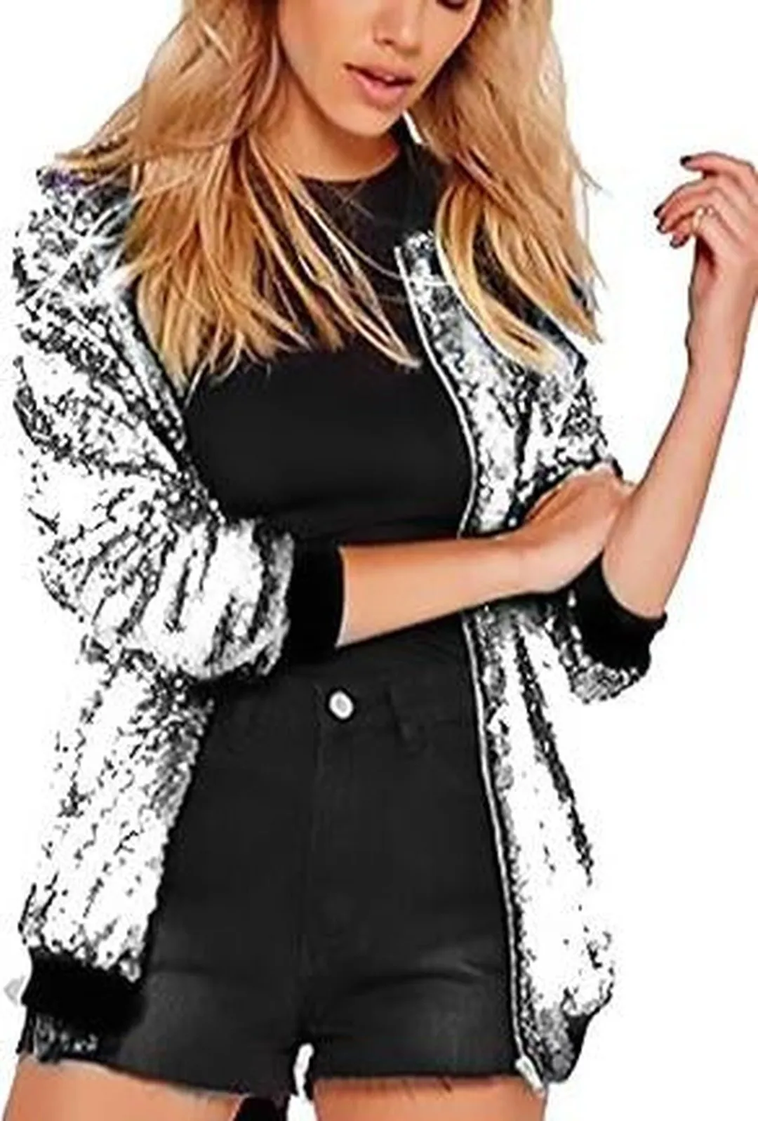 PARIS - SEQUIN BASEBALL JACKET