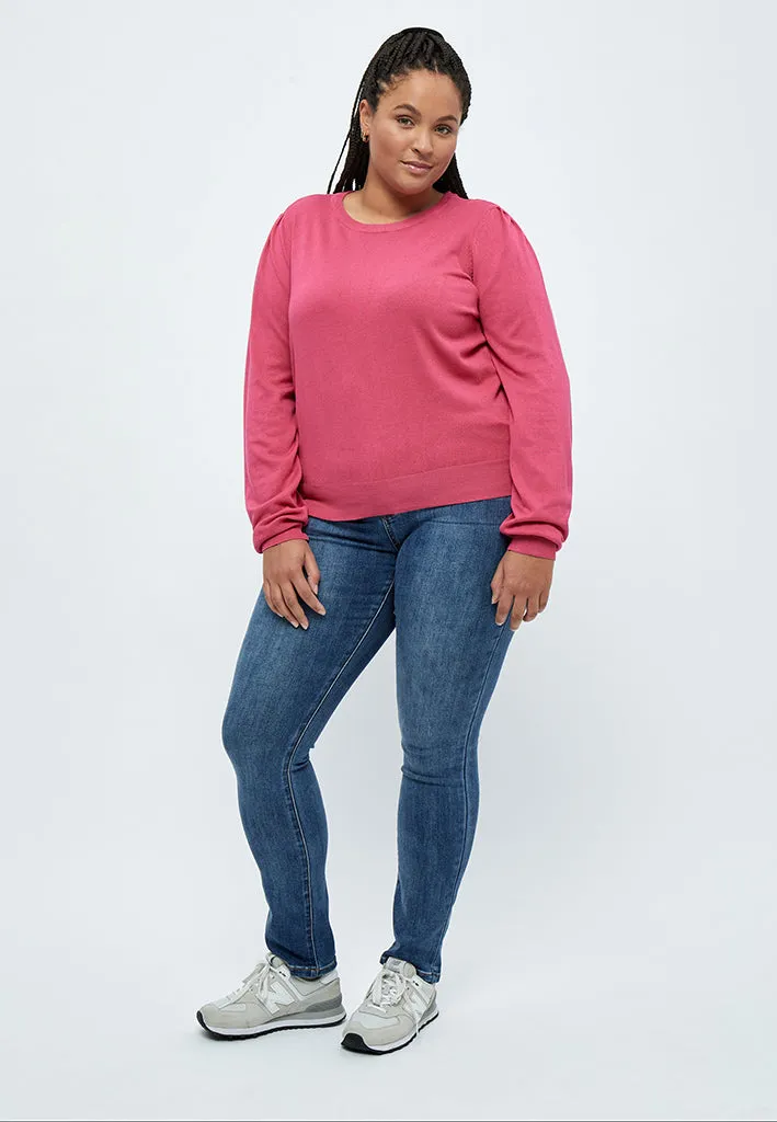 PCTana Knit Pullover Curve - Carmine Pink