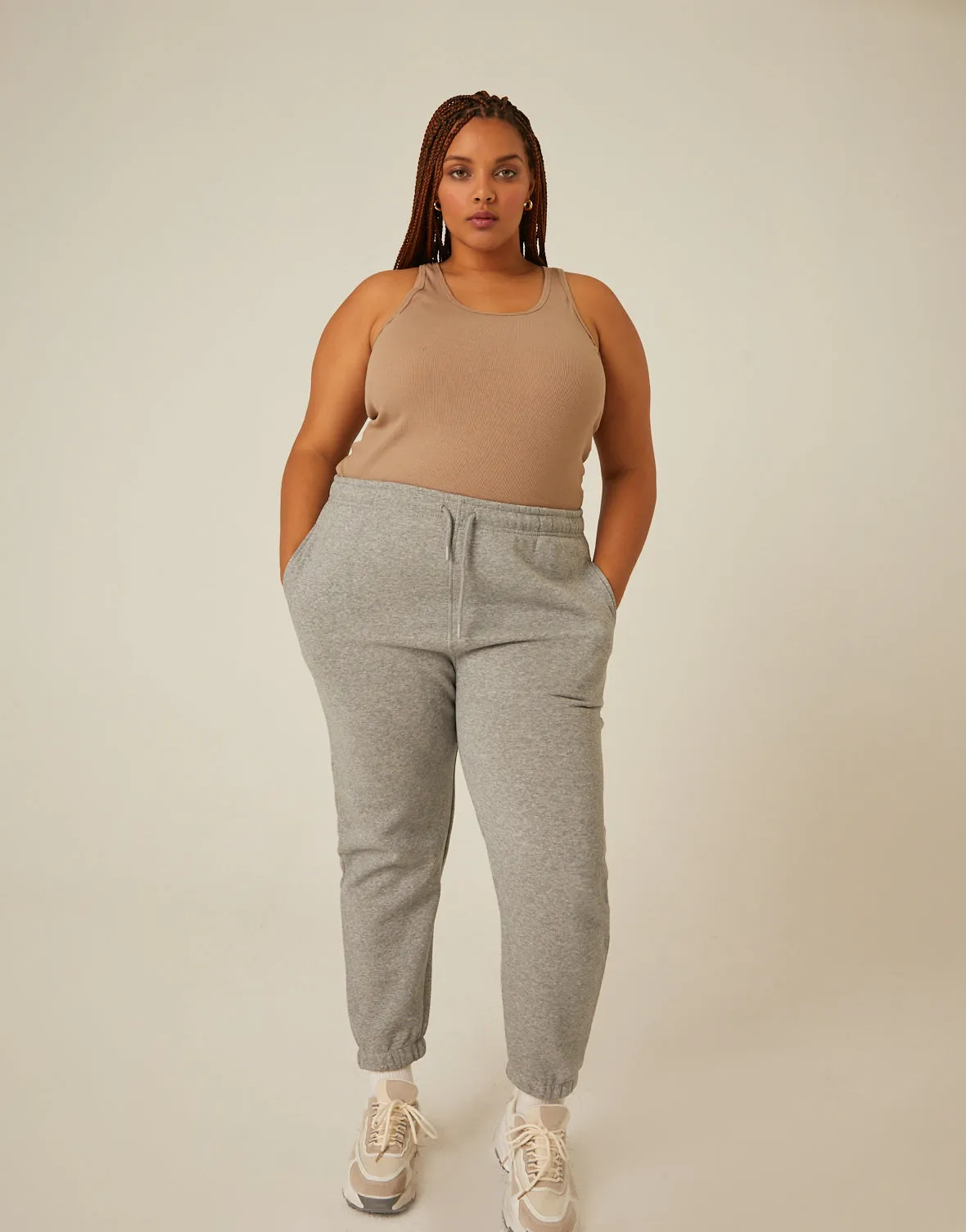 Plus Size Comfy Fleece Lined Joggers