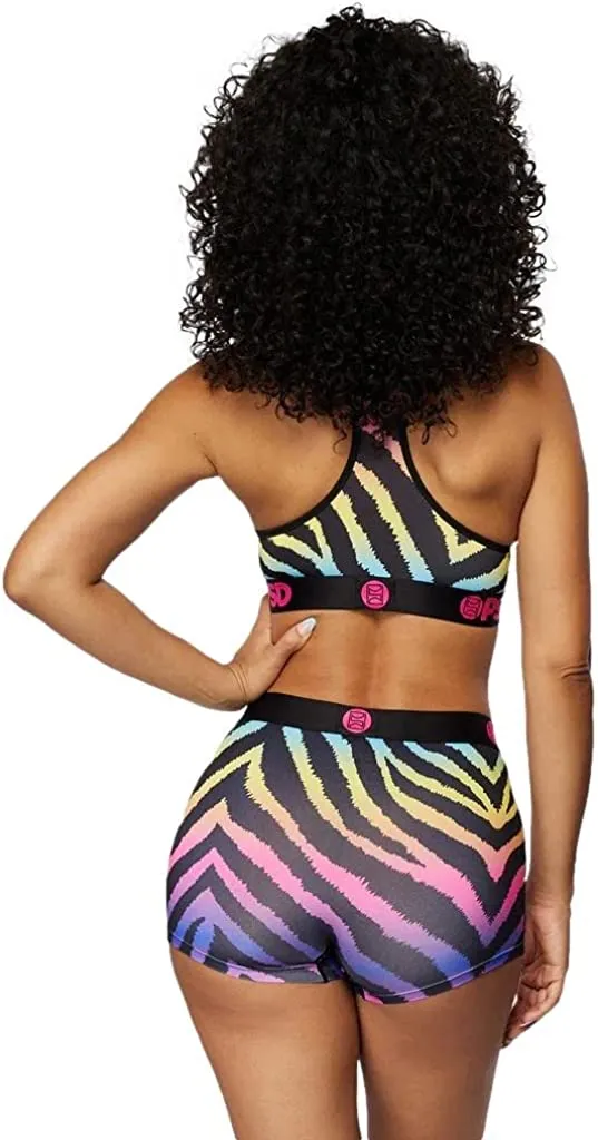 PSD Women's Boyshorts Multi/Rainbow Zebra