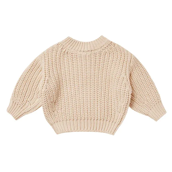 Quincy Mae Chunky Knit Sweater - Shell