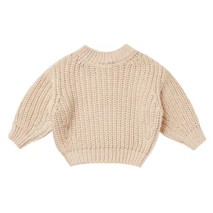 Quincy Mae Chunky Knit Sweater - Shell