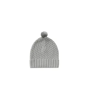 Quincy Mae Knit Pom Beanie - Dusty Blue