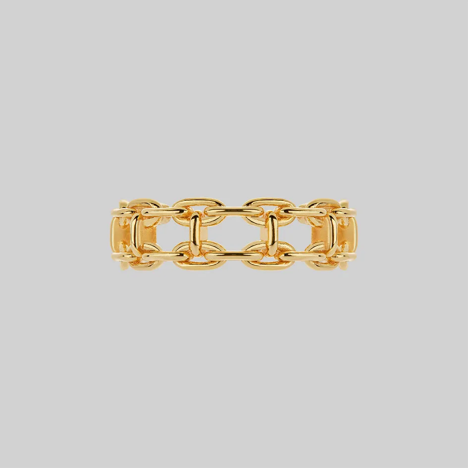 RESOLUTE. Double Chunky Chain Ring - Gold