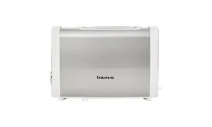 Taurus Toaster 2 Slice Stainless Steel With White Trim 7 Heat Settings 870 W "Arctic" #