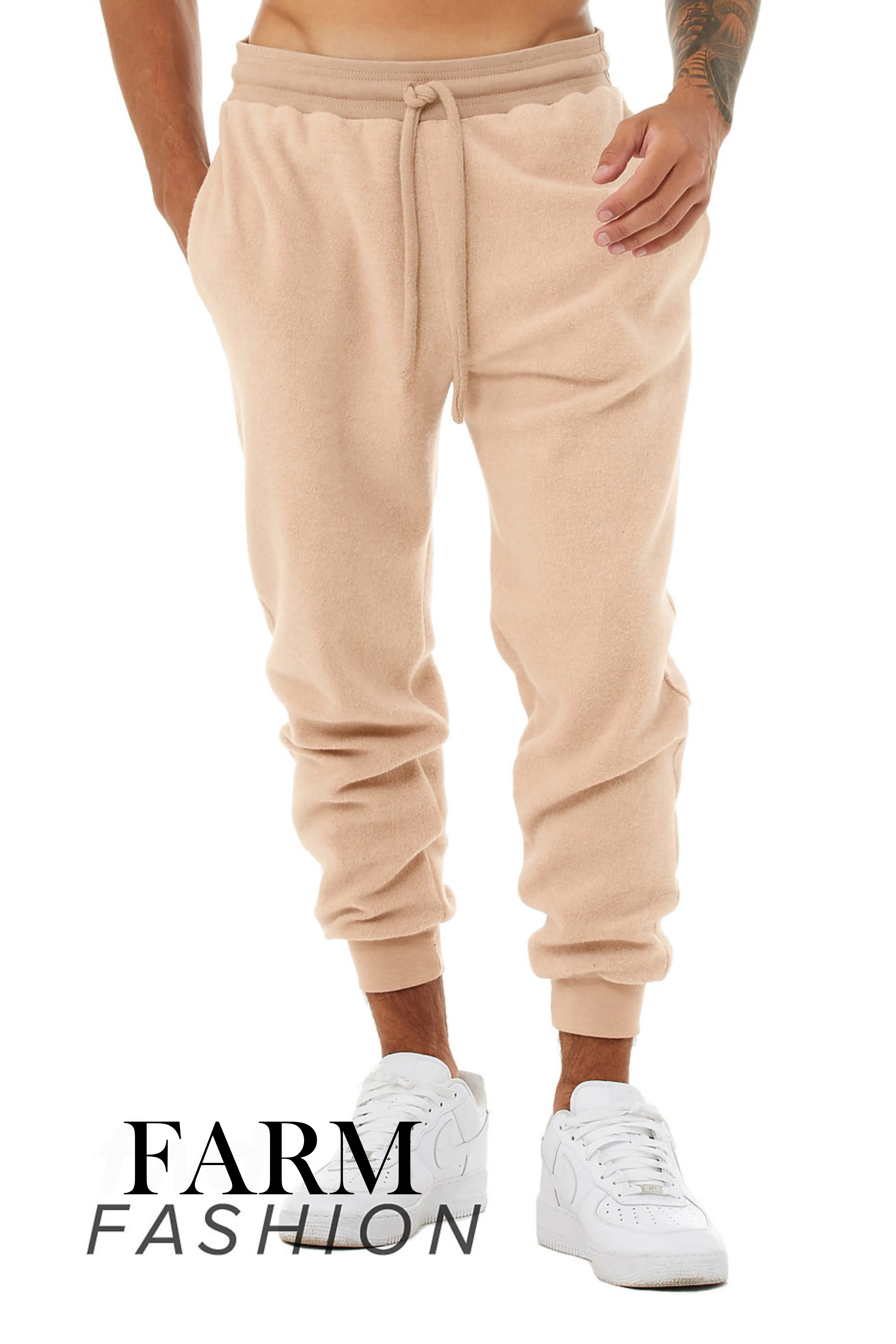 The Statement Sueded Fleece Joggers