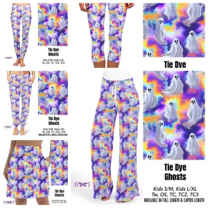 Tie Dye Ghosts leggings with pockets