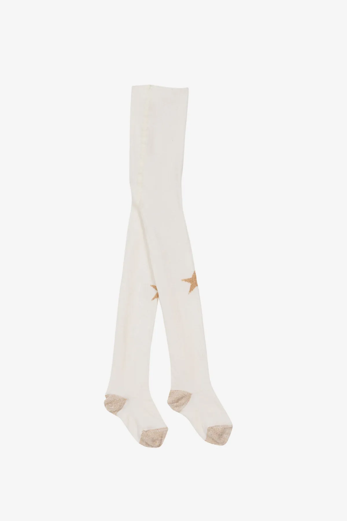 Velveteen Star Lurex Girls Tights - Snow