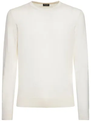 Zegna   Cashmere &amp; silk light knit sweater 